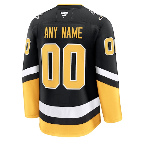 Pittsburgh Penguins Alternate Premium Custom Jersey - Black - Image 3