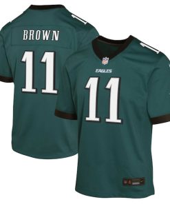 A.J. Brown Philadelphia Eagles Nike Youth Game Jersey - Midnight Green