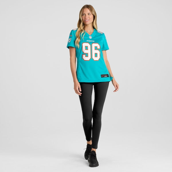 Brandon Pili Miami Dolphins Nike Women's Game Jersey - Aqua - Image 4