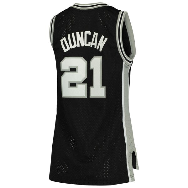 Tim Duncan San Antonio Spurs Women's 1998/99 Hardwood Classics Swingman Jersey - Black - Image 3
