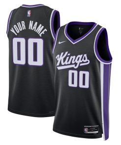 Sacramento Kings Nike Unisex Swingman Custom Jersey - Icon Edition - Black