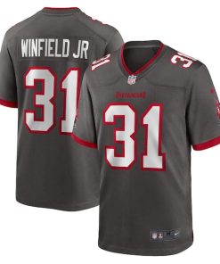 Alternative view of Antoine Winfield Jr. Tampa Bay Buccaneers Nike Game Jersey - Pewter/Red