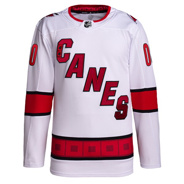 Carolina Hurricanes adidas Away Primegreen Authentic Custom Jersey - White - Image 2