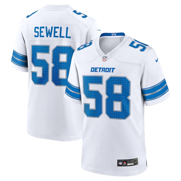 Penei Sewell Detroit Lions Nike Game Jersey - White/Blue/Black