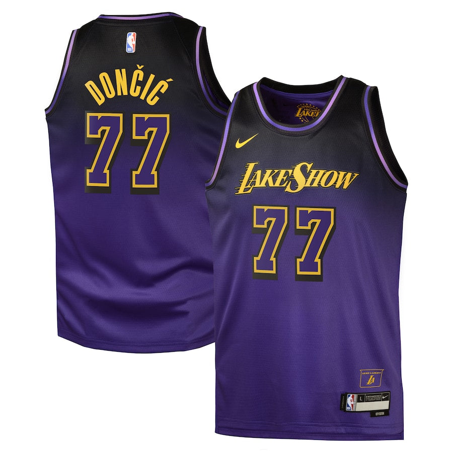 Luka Don?i? Los Angeles Lakers Nike Youth City Edition Swingman Jersey - Purple