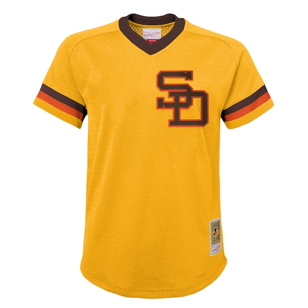 Tony Gwynn San Diego Padres Youth Cooperstown Collection?Mesh Batting Practice Jersey - Gold - Image 2