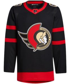 Alternative view of Ottawa Senators adidas 2020/21 Home Authentic Custom Jersey - Black