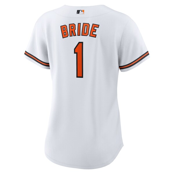 Baltimore Orioles Nike Women's #1 Bride Home Replica Jersey - White - Image 3
