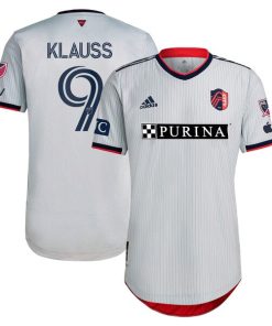 Jo?o Klauss St. Louis City SC adidas 2024 The Spirit Kit Authentic Jersey - Gray