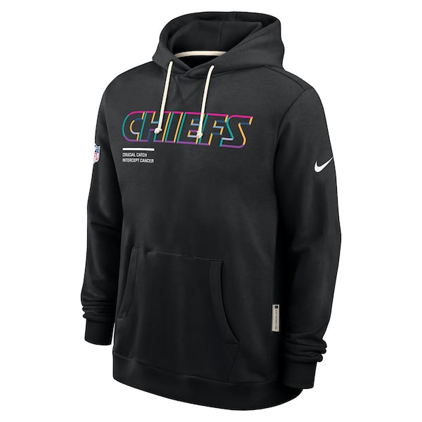Kansas City Chiefs Nike Tall 2025 NFL Crucial Catch Sideline Standard Issue Dri-FIT Hoodie - Black - Image 2