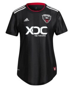 Alternative view of Russell Canouse D.C. United adidas Women's 2022 Black and Red Kit Replica Player Jersey - Black