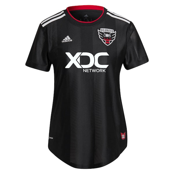 Russell Canouse D.C. United adidas Women's 2022 Black and Red Kit Replica Player Jersey - Black - Image 2