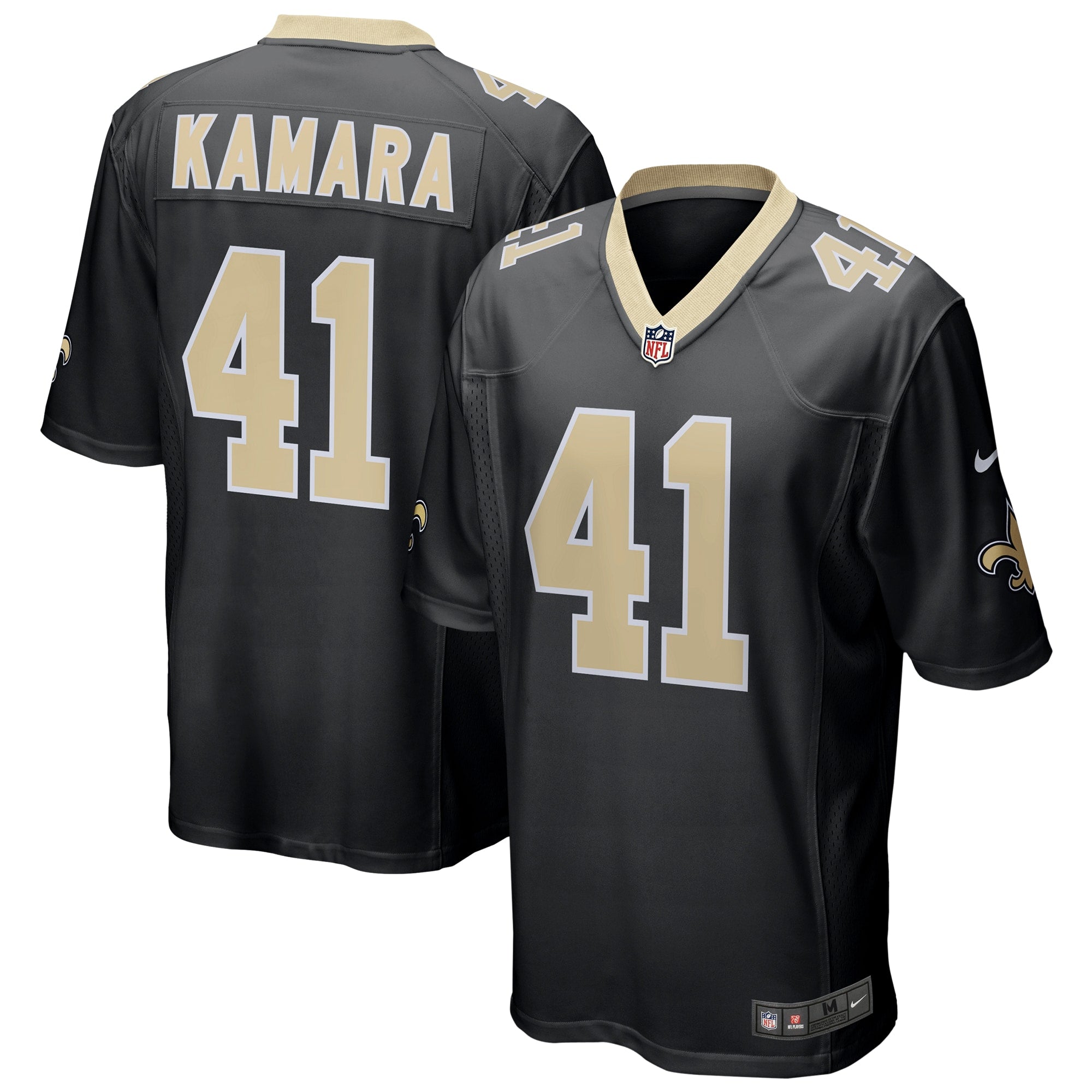 Alvin Kamara New Orleans Saints Nike Alternate Game Jersey - White/Black - Image 6