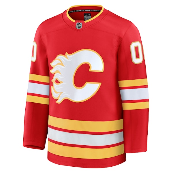 Calgary Flames Home Premium Custom Jersey - Red/Black/White - Image 3