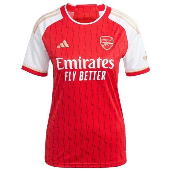 Gabriel Martinelli Arsenal adidas Women's 2023/24 Home Replica Player Jersey - Red/Green/Yellow - Image 3
