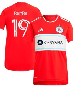 Jonathan Bamba Chicago Fire adidas Women's 2024 Return To Red Replica Player Jersey - Red