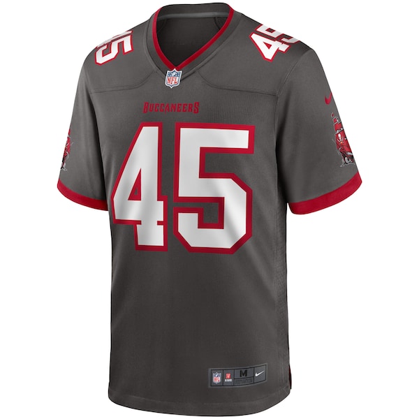 Devin White Tampa Bay Buccaneers Nike Game Jersey - Pewter/Red - Image 3