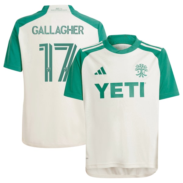 Jon Gallagher Austin FC adidas Youth 2024 The Armadillo Kit Replica Player Jersey?ยจC Tan