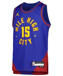 Alternative view of Nikola Jokic Denver Nuggets Jordan Brand Youth Swingman Jersey - Statement Edition - Blue
