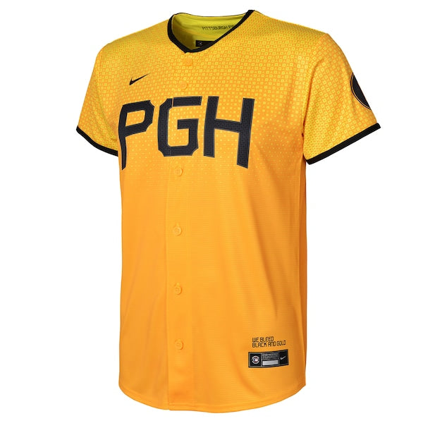 Willie Stargell Pittsburgh Pirates Nike Youth 2023 City Connect Replica Player Jersey - Gold - Image 2