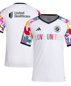 New England Revolution adidas 2024 Pride Pre-Match Top - White