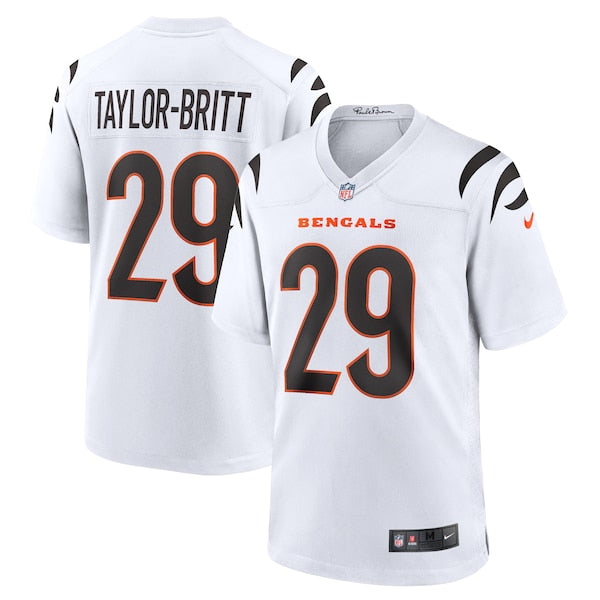 Cam Taylor-Britt Cincinnati Bengals Nike Game Jersey - White/Black/Orange