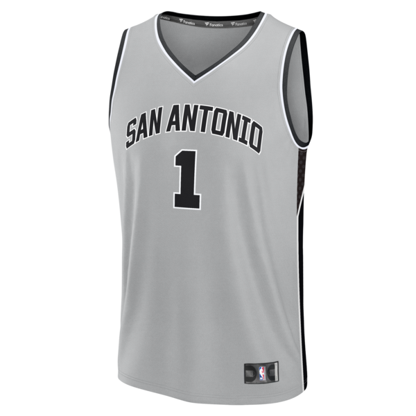 Victor Wembanyama San Antonio Spurs Fast Break Jersey - Statement Edition - Silver - Image 2