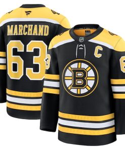 Brad Marchand Boston Bruins  Home Premium Jersey - Black/White