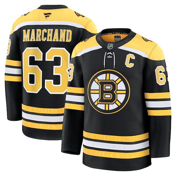 Brad Marchand Boston Bruins Home Premium Jersey - Black/White