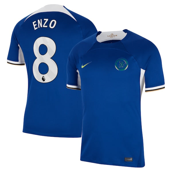 Enzo Fern¨¢ndez Chelsea Nike 2023/24 Home Stadium Replica Jersey - Blue/Mint/Navy