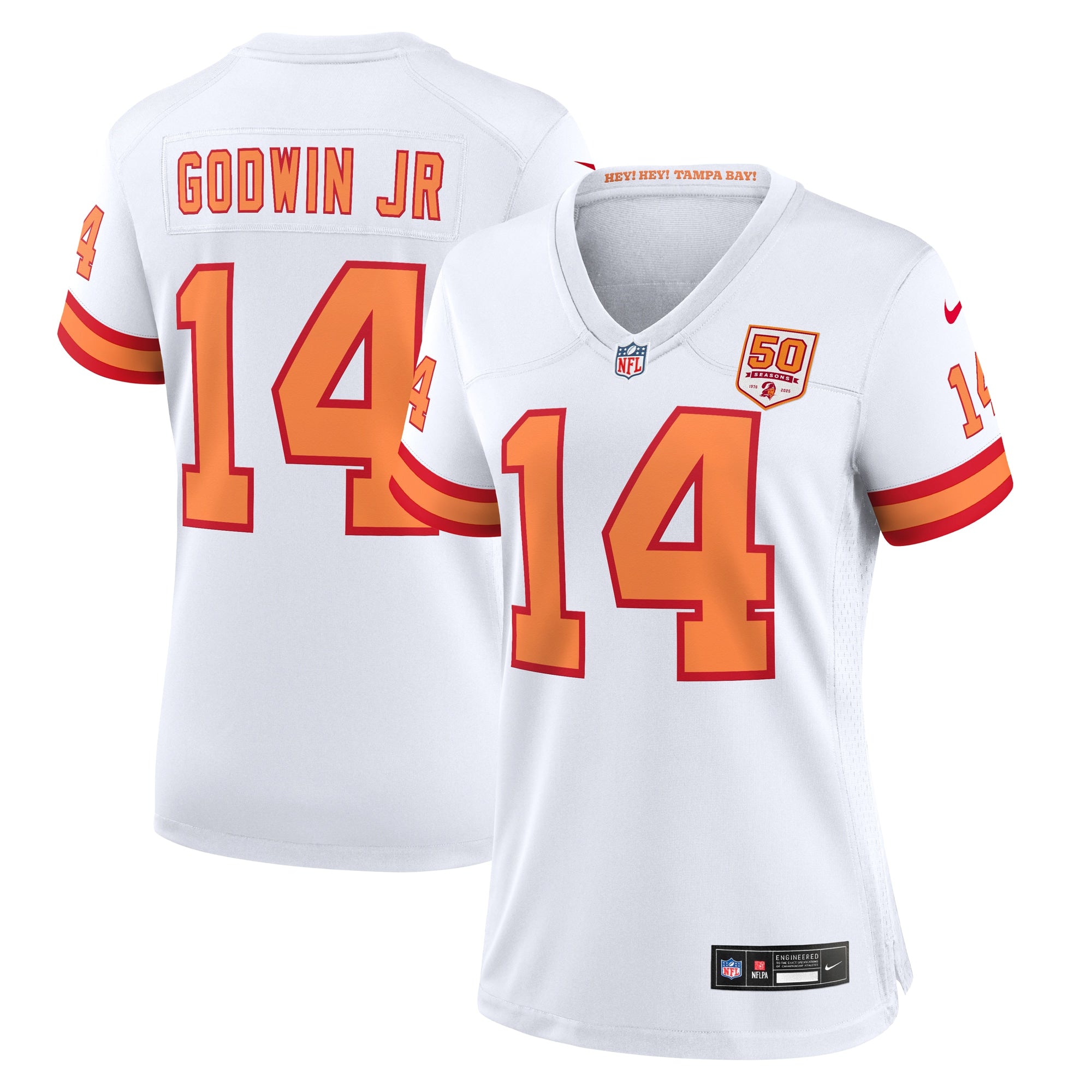 Chris Godwin Jr. Tampa Bay Buccaneers Nike Women's 50th Season Team Game Jersey - Red/White - Image 12