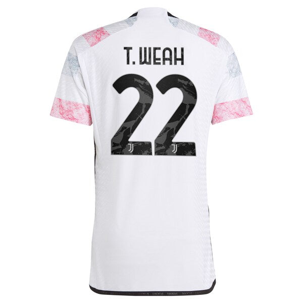 Timothy Weah Juventus adidas 2023/24 Away Authentic Jersey - White/Black - Image 4