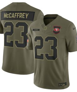 Christian McCaffrey San Francisco 49ers Nike 2025 Salute to Service Limited Jersey - Olive