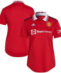Manchester United adidas Women's 2022/23 Home Replica Blank Jersey - Red