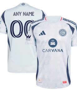Chicago Fire adidas 2025 The Municipal Kit Authentic Custom Jersey - Light Blue