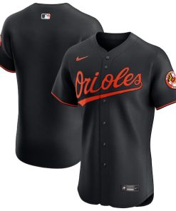 Alternative view of Baltimore Orioles Nike Alternate Vapor Premier Elite Patch Jersey - Black