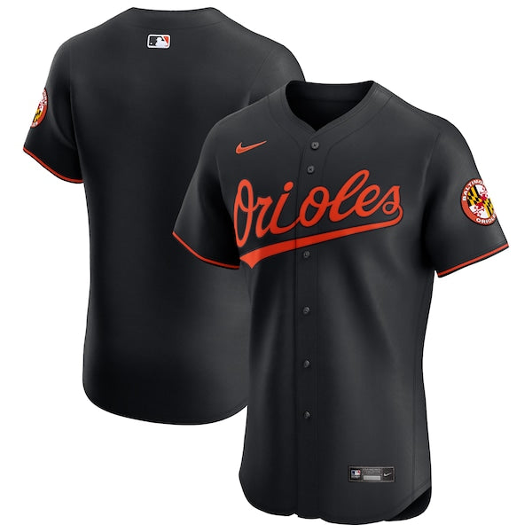 Baltimore Orioles Nike Alternate Vapor Premier Elite Patch Jersey - Black - Image 2