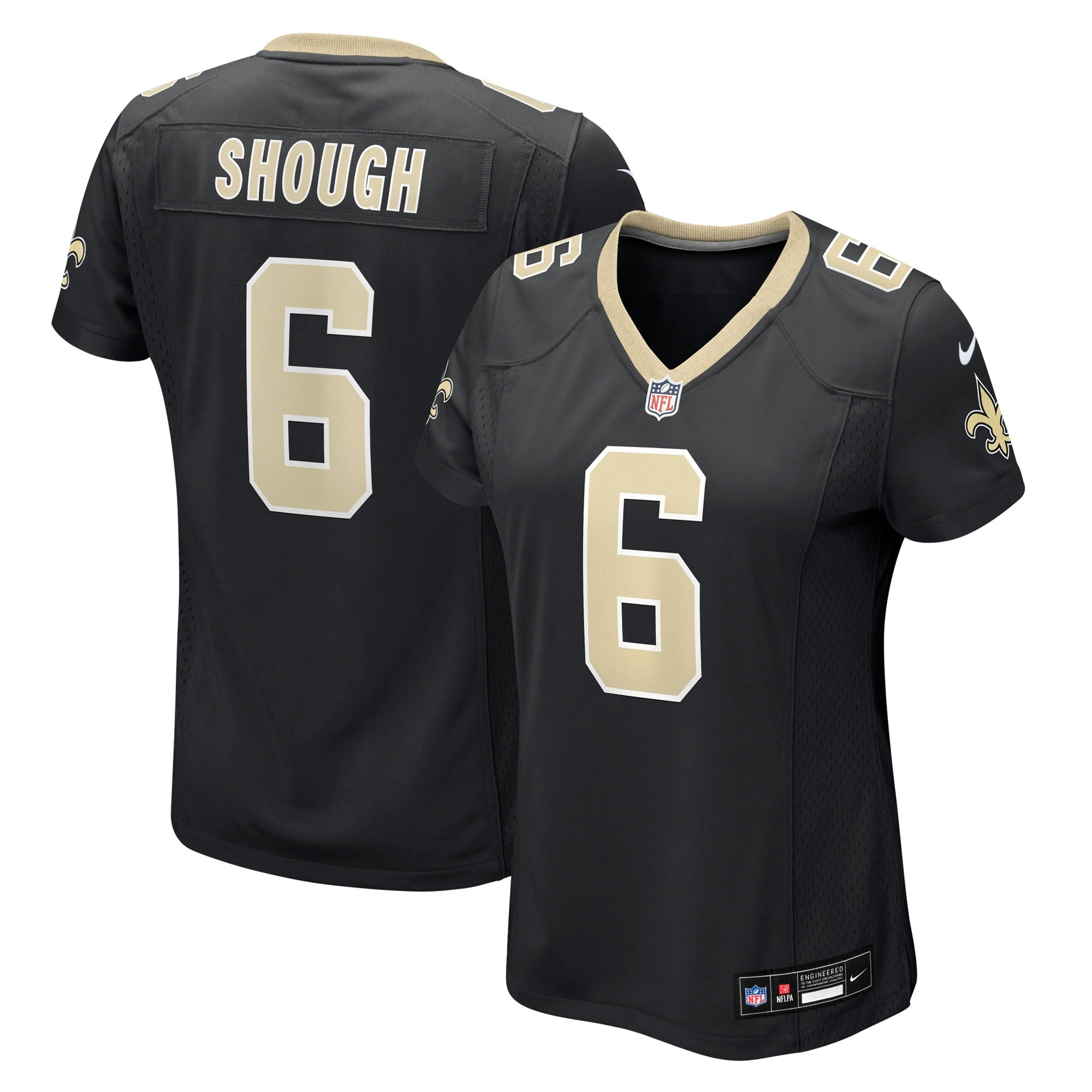 Tyler Shough New Orleans Saints Nike Women's Alternate Game Player Jersey - Gold/Black - Image 6