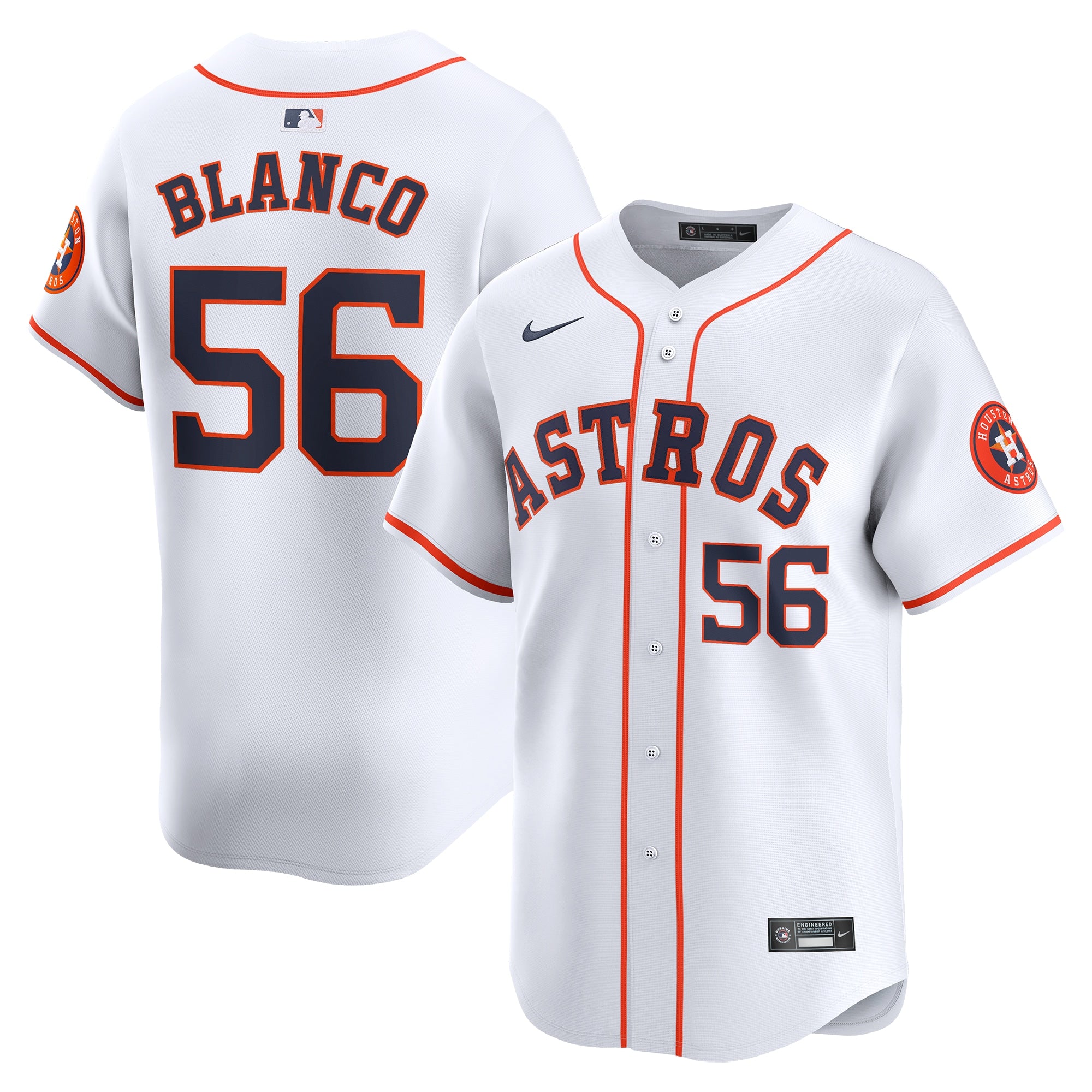 Ronel Blanco Houston Astros Nike Away Limited Player Jersey - Gray - Image 6