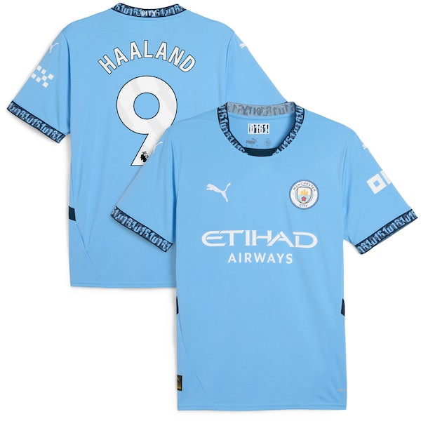 Erling Haaland Manchester City Puma 2024/25 Home Replica Player Jersey - Light Blue - Image 2