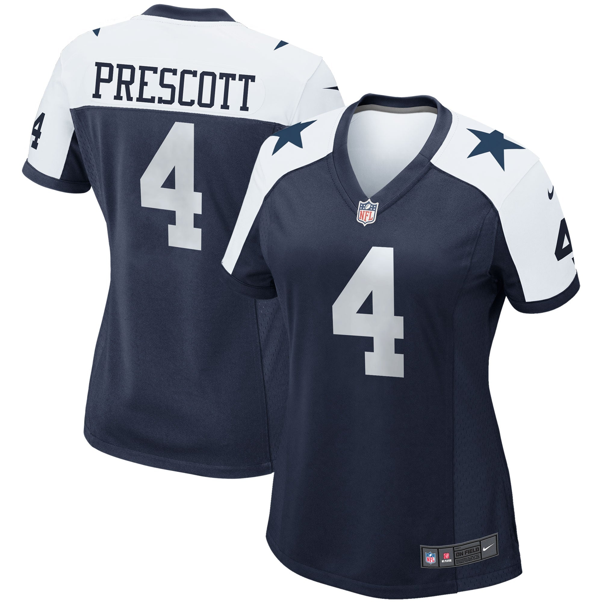 Dak Prescott Dallas Cowboys Nike Women's Team Game Jersey - White/Navy - Image 6
