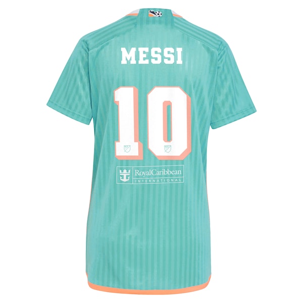 Lionel Messi Inter Miami CF adidas Women's 2024 Archive Replica Player Jersey - Aqua - Image 3