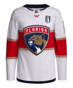 Alternative view of Florida Panthers adidas 2023 Stanley Cup Final Away Primegreen Jersey - White