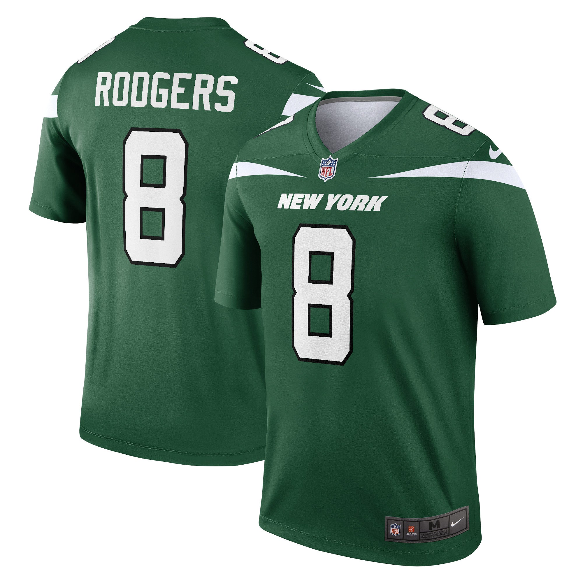 Aaron Rodgers New York Jets Nike Men's Alternate Legend Player Jersey - Stealth Black/Green/White - Image 7