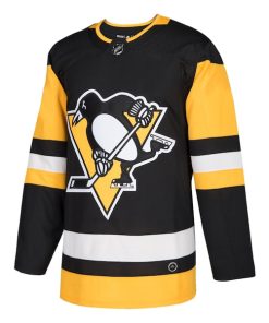 Alternative view of Pittsburgh Penguins adidas Home Authentic Blank Jersey - Black