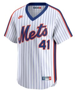 Alternative view of Tom Seaver New York Mets Nike Throwback Cooperstown Limited Jersey - White