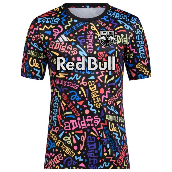 New York Red Bulls adidas 2024 Hispanic Heritage Pre-Match Top - Black - Image 2