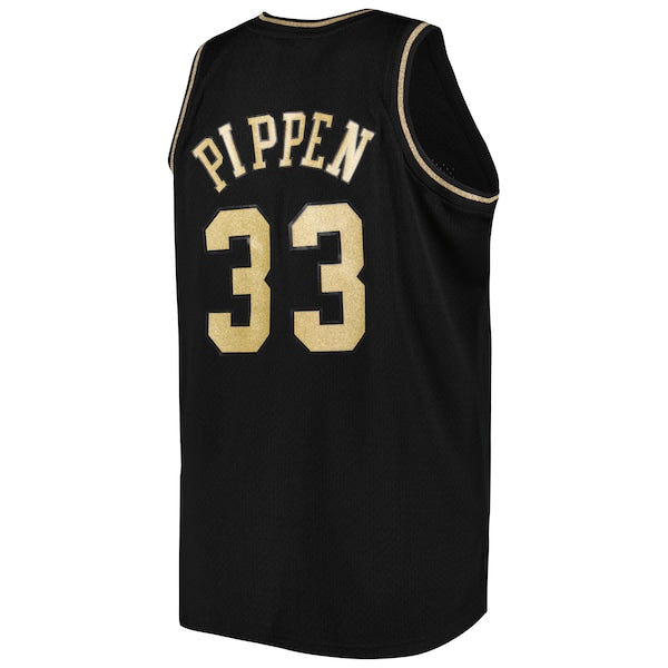 Scottie Pippen Chicago Bulls Big & Tall Hardwood Classics 1997/98 Swingman Jersey - Black - Image 3