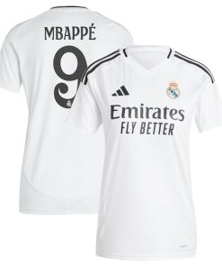 Kylian Mbapp¨¦ Los Merengues adidas Women's 2024/25 Home Replica Player Jersey - White
