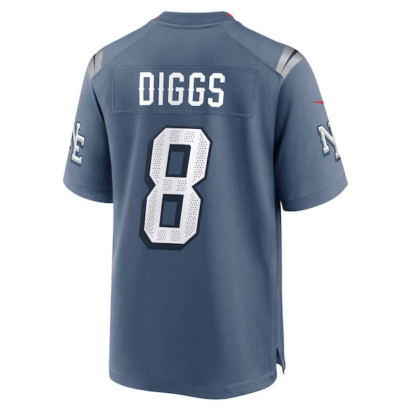Stefon Diggs New England Patriots Nike 2025 Rivalries Collection Game Jersey - Storm Blue - Image 3